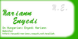 mariann enyedi business card